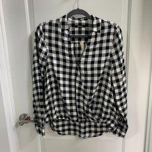 NWT Madewell Wrap-Front Shirt in Buffalo Check, Sz S
